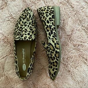 Dr Scholls animal print loafers